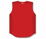 Athletic Knit (AK) BA1812A-005 Adult Red Sleeveless Full Button Baseball Jersey