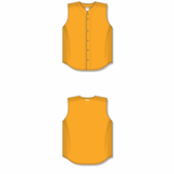 Athletic Knit (AK) BA1812A-006 Adult Gold Sleeveless Full Button Baseball Jersey