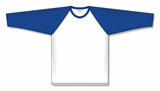 Athletic Knit (AK) BA1846A-207 Adult White/Royal Blue Pullover Baseball Jersey