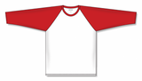 Athletic Knit (AK) BA1846A-209 Adult White/Red Pullover Baseball Jersey