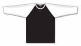 Athletic Knit (AK) BA1846Y-221 Youth Black/White Pullover Baseball Jersey