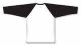 Athletic Knit (AK) BA1846A-222 Adult White/Black Pullover Baseball Jersey