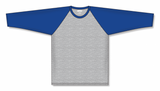 Athletic Knit (AK) S1846A-922 Adult Heather Grey/Royal Blue Soccer Jersey