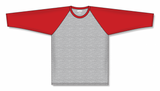 Athletic Knit (AK) S1846Y-923 Youth Heather Grey/Red Soccer Jersey