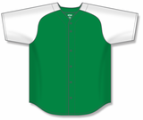 Athletic Knit (AK) BA1875A-210 Adult Kelly Green/White Full Button Baseball Jersey