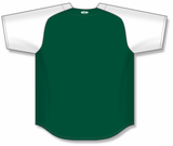 Athletic Knit (AK) BA1875A-260 Adult Dark Green/White Full Button Baseball Jersey