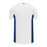 Athletic Knit (AK) BA1890Y-207 Youth White/Royal Blue Full Button Baseball Jersey