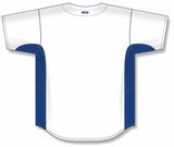 Athletic Knit (AK) BA1890Y-207 Youth White/Royal Blue Full Button Baseball Jersey