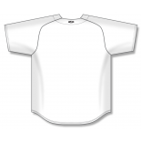 Athletic Knit (AK) BA5200M-000 Mens White Full Button Baseball Jersey