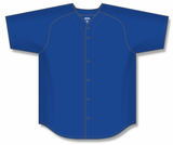 Athletic Knit (AK) BA5200L-002 Ladies Royal Blue Full Button Baseball Jersey