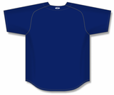 Athletic Knit (AK) BA5200M-004 Mens Navy Full Button Baseball Jersey