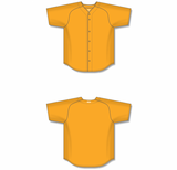Athletic Knit (AK) BA5200M-006 Mens Gold Full Button Baseball Jersey