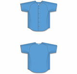 Athletic Knit (AK) BA5200M-018 Mens Sky Blue Full Button Baseball Jersey