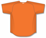 Athletic Knit (AK) BA5200M-064 Mens Orange Full Button Baseball Jersey