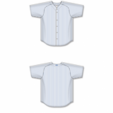Athletic Knit (AK) BA524A-207 Adult White/Royal Blue Pinstripe Full Button Baseball Jersey