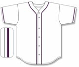 Athletic Knit (AK) BA5500Y-ATL598 Atlanta Youth White Full Button Baseball Jersey
