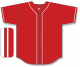 Athletic Knit (AK) BA5500A-CIN698 Cincinnati Reds Adult Full Button Baseball Jersey