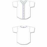 Athletic Knit (AK) BA5500Y-DET574 Detroit White Youth Full Button Baseball Jersey