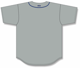 Athletic Knit (AK) BA5500Y-DET575 Detroit Tigers Grey Youth Full Button Baseball Jersey