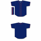 Athletic Knit (AK) BA5500A-MIN697 Minnesota Navy Adult Full Button Baseball Jersey