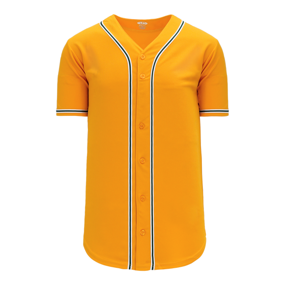Athletic Knit (AK) BA5500Y-OAK593 Oakland Gold Youth Full Button Baseball Jersey