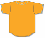 Athletic Knit (AK) BA5500A-OAK593 Oakland Gold Adult Full Button Baseball Jersey