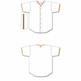 Athletic Knit (AK) BA5500A-PIT579 Pittsburgh Pirates White Adult Full Button Baseball Jersey