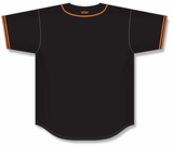 Athletic Knit (AK) BA5500Y-SF577 San Francisco Giants Black Youth Full Button Baseball Jersey