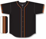 Athletic Knit (AK) BA5500Y-SF577 San Francisco Black Youth Full Button Baseball Jersey
