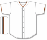 Athletic Knit (AK) BA5500Y-SF594 San Francisco Giants White Youth Full Button Baseball Jersey