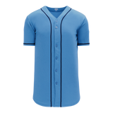 Athletic Knit (AK) BA5500Y-TB694 Tampa Bay Rays Sky Blue Youth Full Button Baseball Jersey