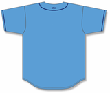 Athletic Knit (AK) BA5500A-TB694 Tampa Bay Sky Blue Adult Full Button Baseball Jersey
