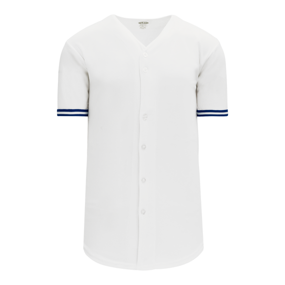 Athletic Knit (AK) BA5500Y-TOR569 Toronto Blue Jays White Youth Full Button Baseball Jersey