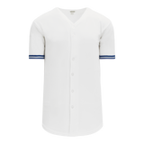 Athletic Knit (AK) BA5500A-TOR569 Toronto Blue Jays White Adult Full Button Baseball Jersey