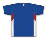 Athletic Knit (AK) BA563-333 Royal Blue/Red/White Pullover Baseball Jersey - PSH Sports