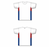 Athletic Knit (AK) V563-335 White/Red/Royal Blue Volleyball Jersey - PSH Sports