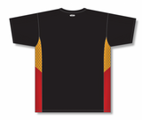 Athletic Knit (AK) S563 Black/Gold/Red Soccer Jersey - PSH Sports