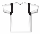 Athletic Knit (AK) BW569Y-222 Youth White/Black Basketball Warmup Shirt - PSH Sports
