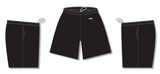 Athletic Knit (AK) BAS1700M-001 Mens Black Baseball Shorts