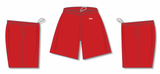 Athletic Knit (AK) BAS1700L-005 Ladies Red Baseball Shorts