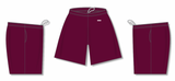 Athletic Knit (AK) BAS1700L-009 Ladies Maroon Baseball Shorts