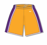 Athletic Knit (AK) BS1735Y-435 Youth LA Lakers Gold Pro Basketball Shorts