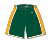 Athletic Knit (AK) BS1735Y-439 Youth Dark Green/Gold/White Pro Basketball Shorts