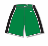 Athletic Knit (AK) BS1735A-440 Adult Kelly Green/Black/White Pro Basketball Shorts