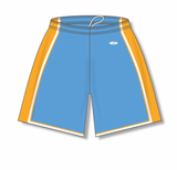Athletic Knit (AK) BS1735Y-473 Youth Sky Blue/Gold/White Pro Basketball Shorts