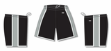 Athletic Knit (AK) BS1735A-918 Adult San Antonio Spurs Black Pro Basketball Shorts
