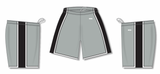 Athletic Knit (AK) BS1735Y-973 Youth San Antonio Spurs Grey/Black/White Pro Basketball Shorts