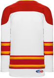 Athletic Knit (AK) H550BY-CAL472B Youth 2021 Calgary Flames White Hockey Jersey