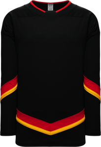 Athletic Knit (AK) H550BA-CAL894B Adult 2021 Calgary Flames Reverse Retro Black Hockey Jersey