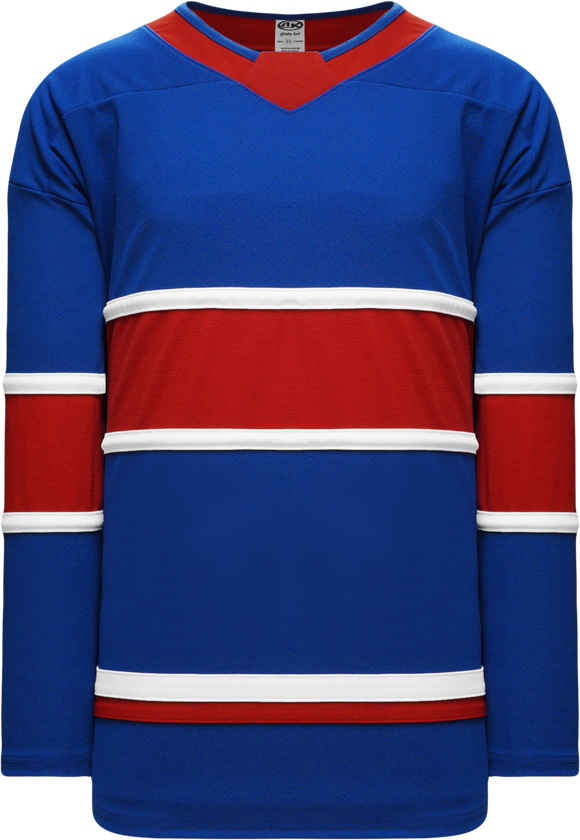 Athletic Knit (AK) H550BY-MON606B Youth 2021 Montreal Canadiens Reverse Retro Royal Blue Hockey Jersey X-Large